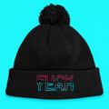 Black Pom Pom Beanie